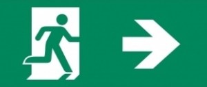 naar rechts uitgang